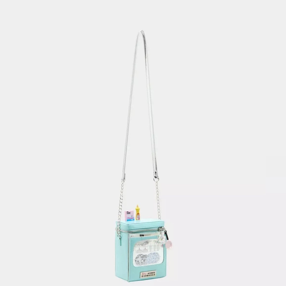 NWT Betsey Johnson Kitsch Clean Or Dirty Blue Crossbody Bag Dishwasher 🫧 - Picture 6 of 11
